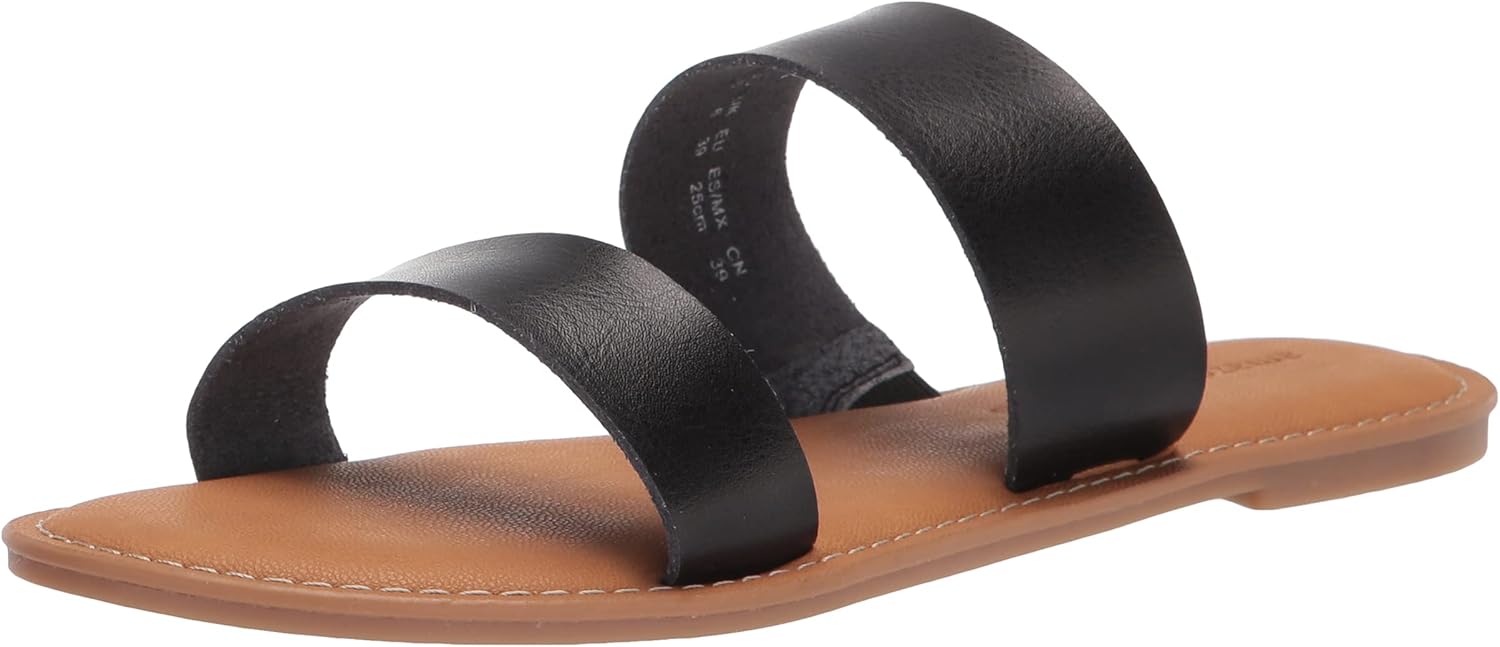 Women's Two Band Slip On Open Toe Sandal