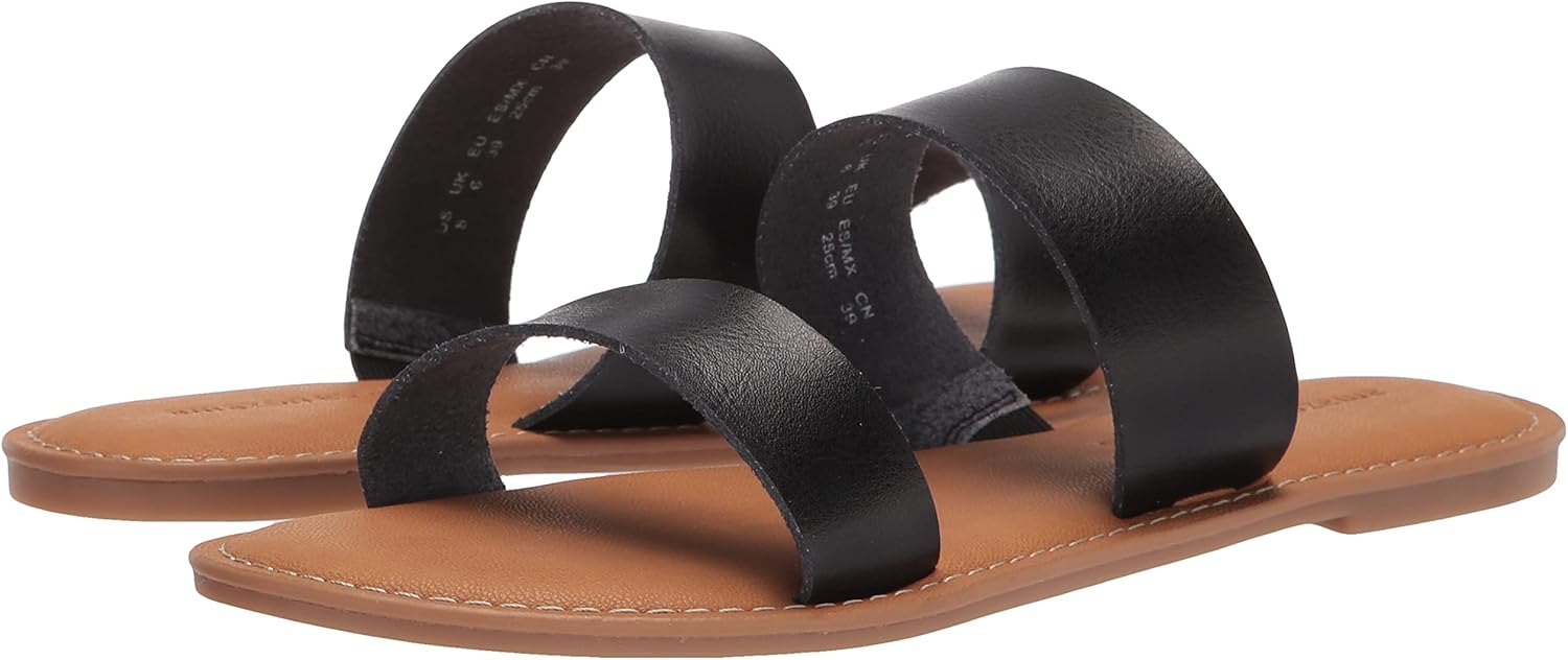 Women's Two Band Slip On Open Toe Sandal - Image 6