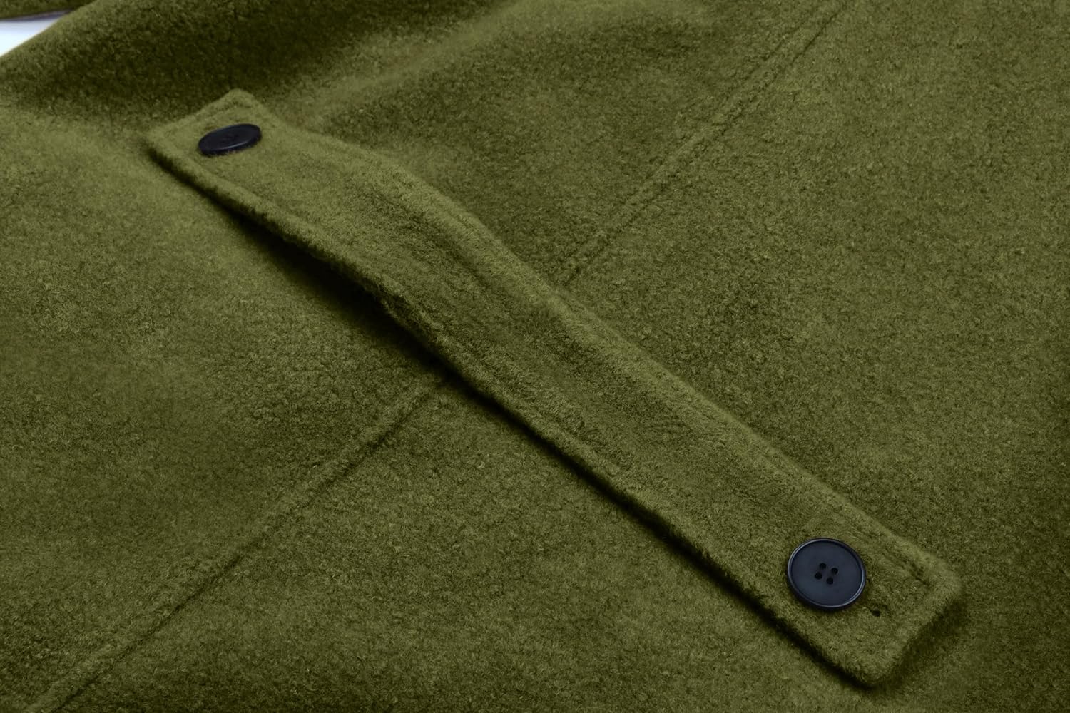 Women Oversized Long Winter Coats Warm Wool Blend Pea Trench Coat Overcoat - Image 5